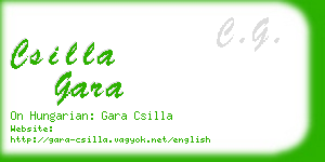 csilla gara business card